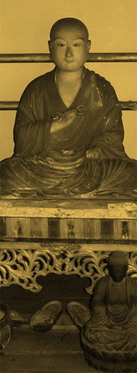 image of Kukai, provided by Wikipedia (https://commons.wikimedia.org/wiki/File:Kukai_sitting_statue.jpg)